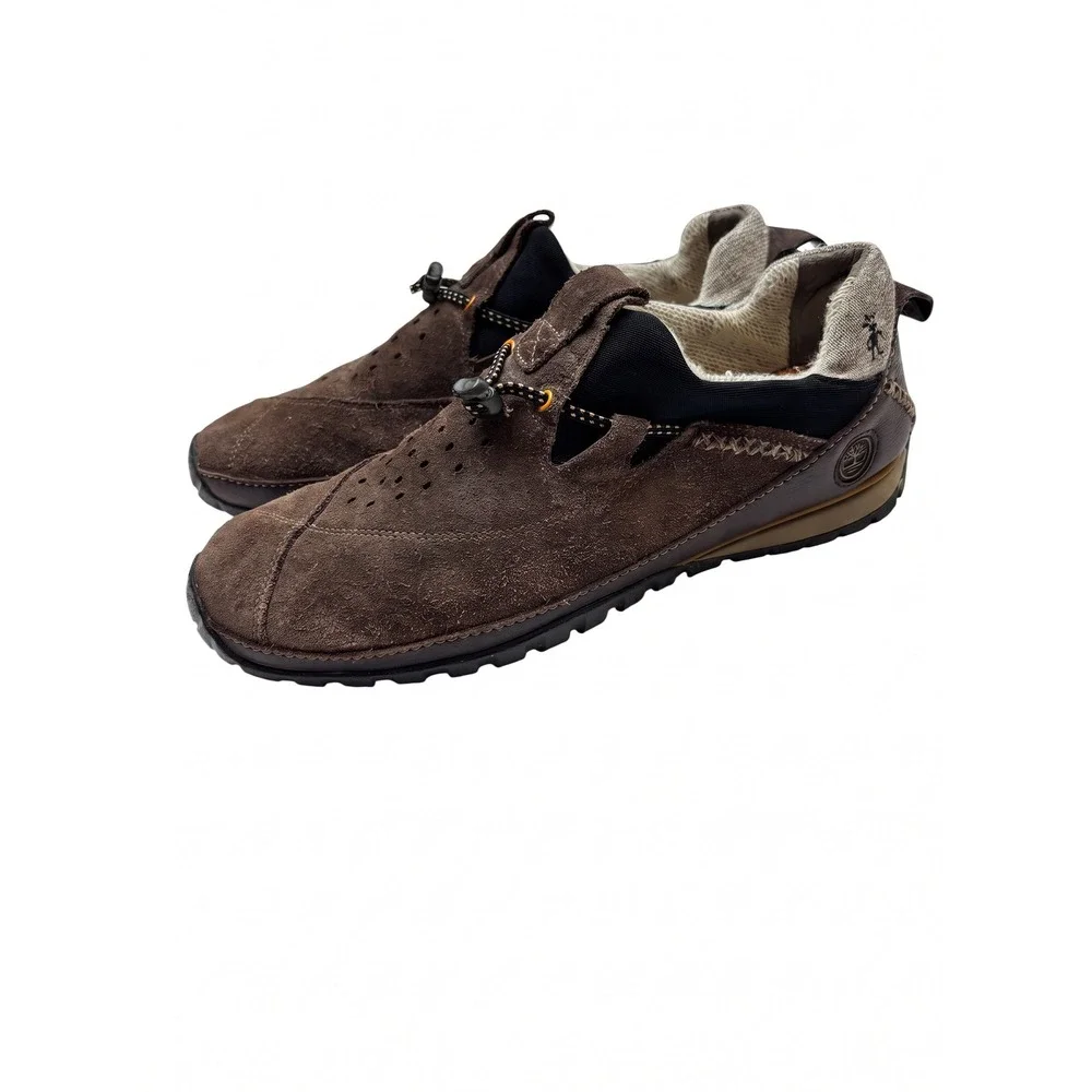 Timberland x Smartwool Brown Suede Leather Slip On Bungee Shoes Mens 12